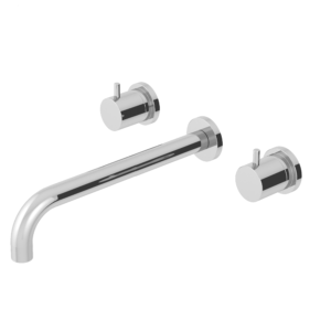 Atlantic 3pc Wall Mounted Basin Mixer (230mm Spout) Chrome