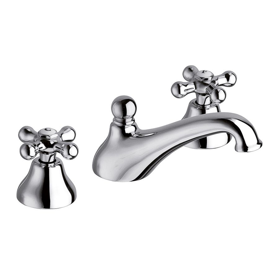 Leonardo 3pc Deck Basin Mixer Chrome