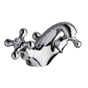 Leonardo Two Handle Mono Basin Mixer Chrome