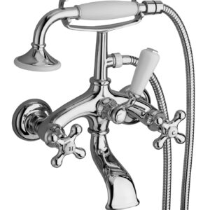 Leonardo Wall Mounted Bath Shower Mixer Chrome