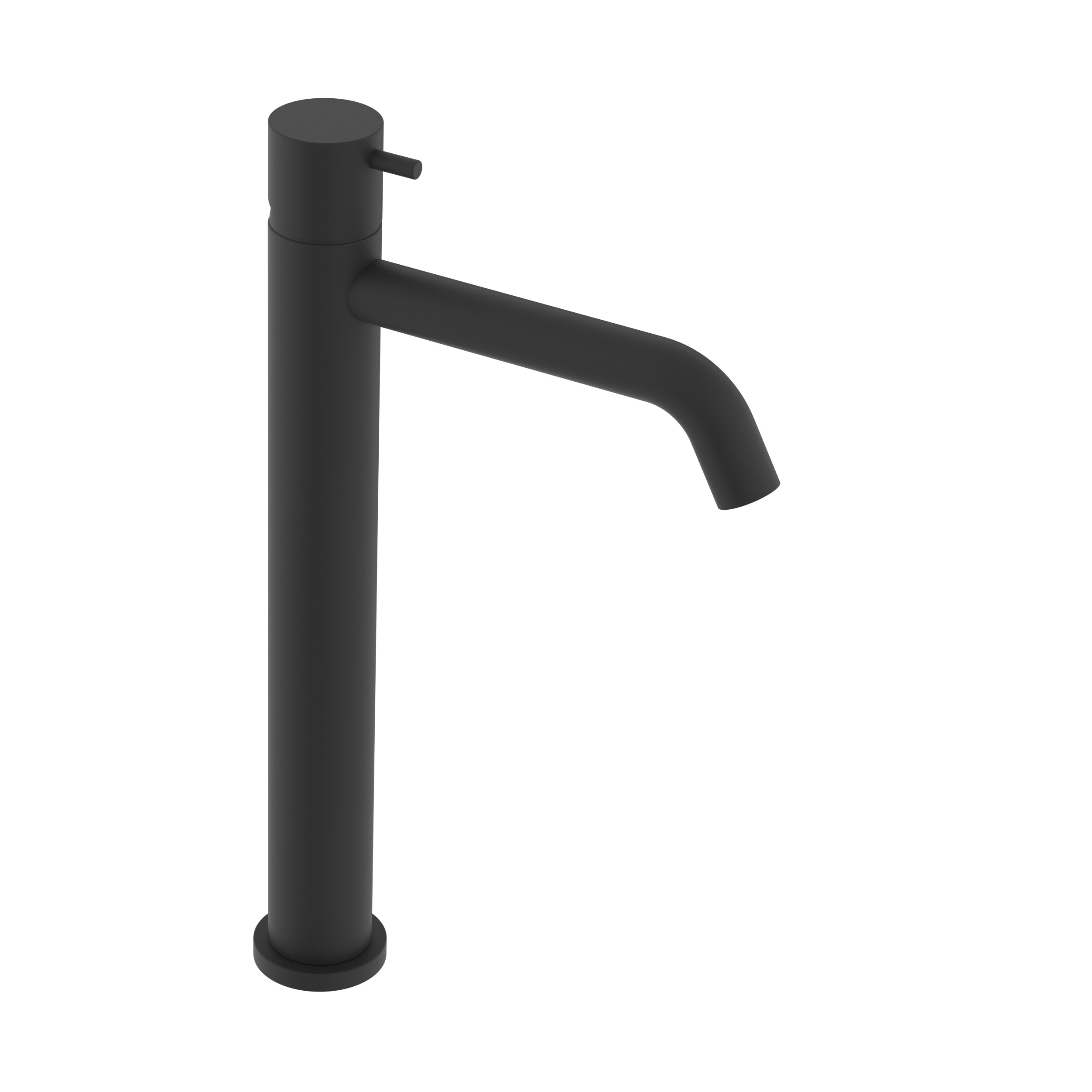 Atlantic Tall Single Lever Mono Basin Mixer Matt Black